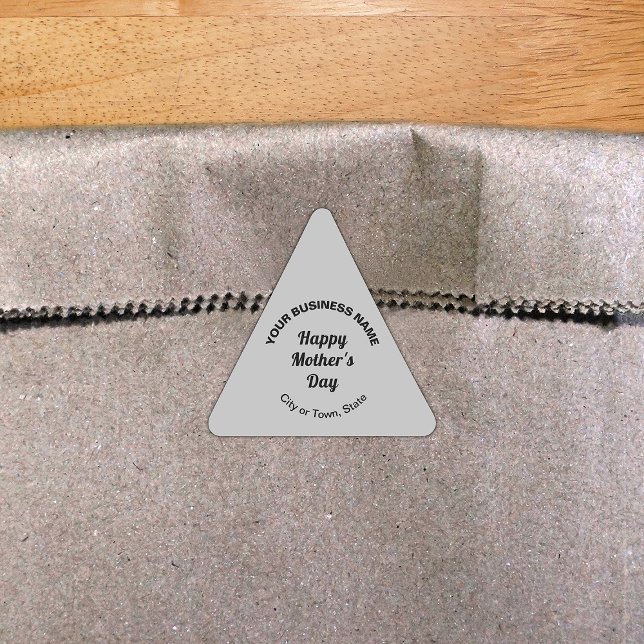 Grey Mother’s Day Business Triangle Shape Sticker (Creator Uploaded)