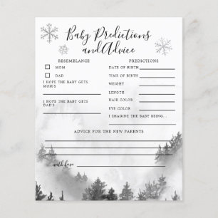 Grey Mountain Baby Predictions & Advice Card