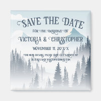 Grey Mountain Fog Wilderness Winter Save the Date