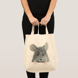 Grey Mouse Tote Bag