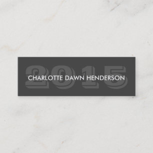 Grey name card graduation announcement class year