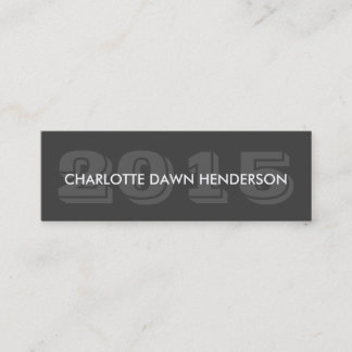 Grey name card graduation announcement class year