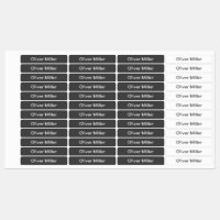 Grey name labels for school camp daycare