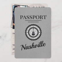 Grey Nashville Passport Save The Date