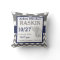 Grey Navy Elephant Baby Announcement Pillow