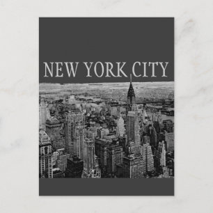 Grey New York City Panorama Postcards