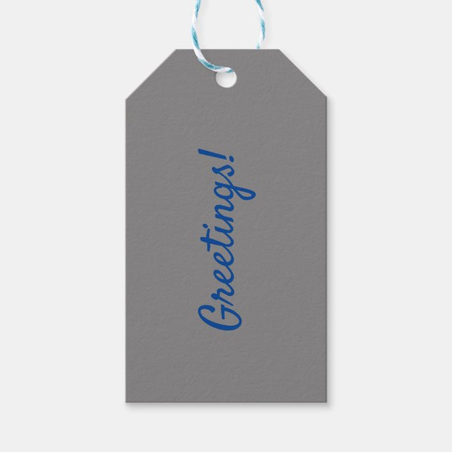 Grey no.2, Grey Gift tag (Front)