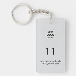 Grey Number Logo Hospitality Property Identifier Key Ring