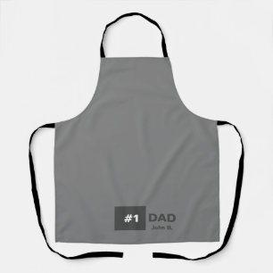 Grey Number One Dad  Apron