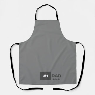 Grey Number One Dad  Apron