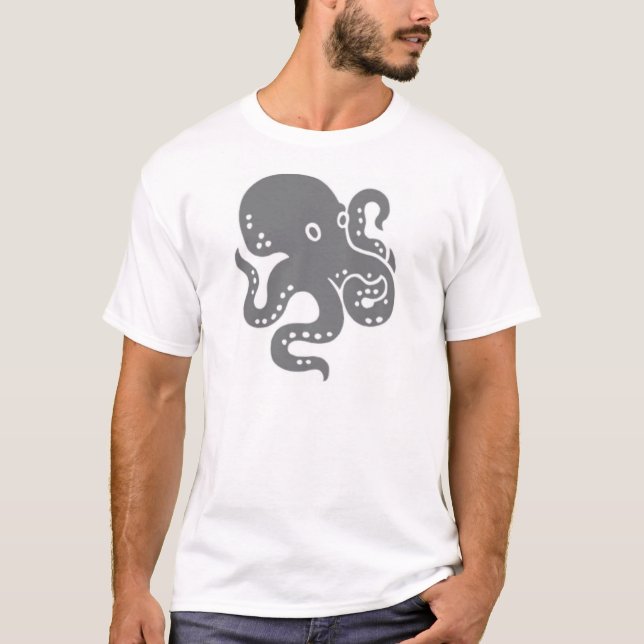 Grey Octopus Men's T-Shirt (Front)