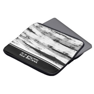 Grey old wood background laptop sleeve