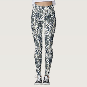 Grey/Olive Tropical Women's Leggings