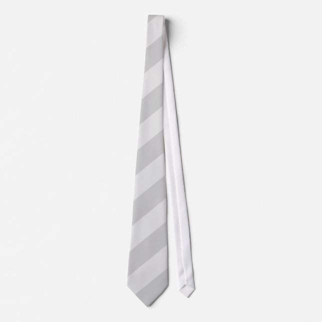Grey on Grey Wide Diagonal Stripes Tie (Front)
