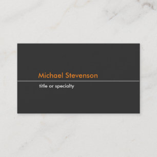 Grey Orange Clear Trendy Standard Business Card