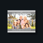 Grey Our Grandparents Photo with Grandchildren Canvas Print<br><div class="desc">Our Grandparents Photo with Grandchildren.  Names and Year.</div>