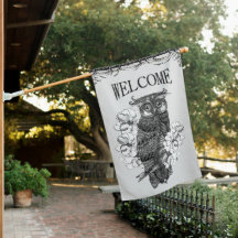 Grey Owl Welcome Flag