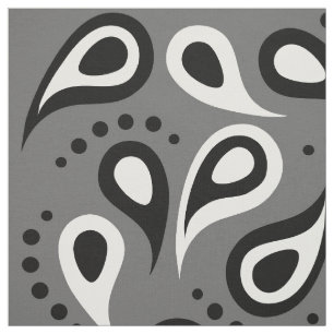 grey paisley fabric