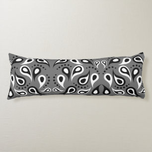 grey paisley pillow