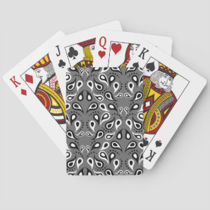 grey paisley playing cards poker