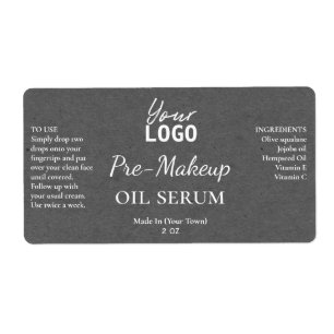 Grey Paper Texture Pre Makeup Serum Labels