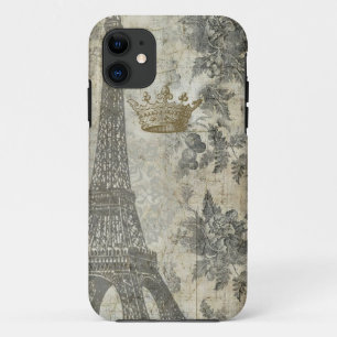 Grey Parisian Collage iPhone 11 Case