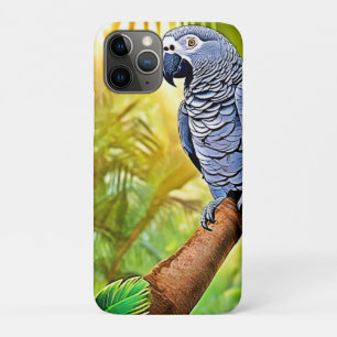 Grey Parrot Perch Case-Mate iPhone Case