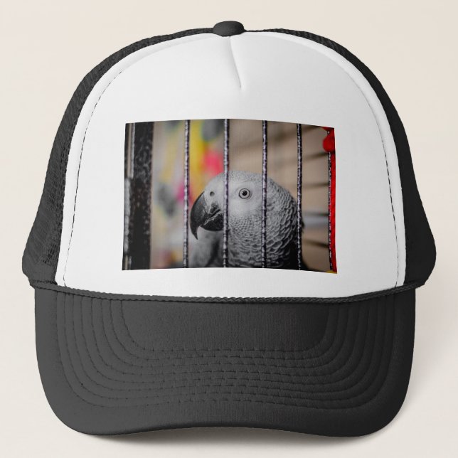Grey Parrot Trucker Hat (Front)