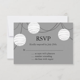 Grey Party Lanterns RSVP