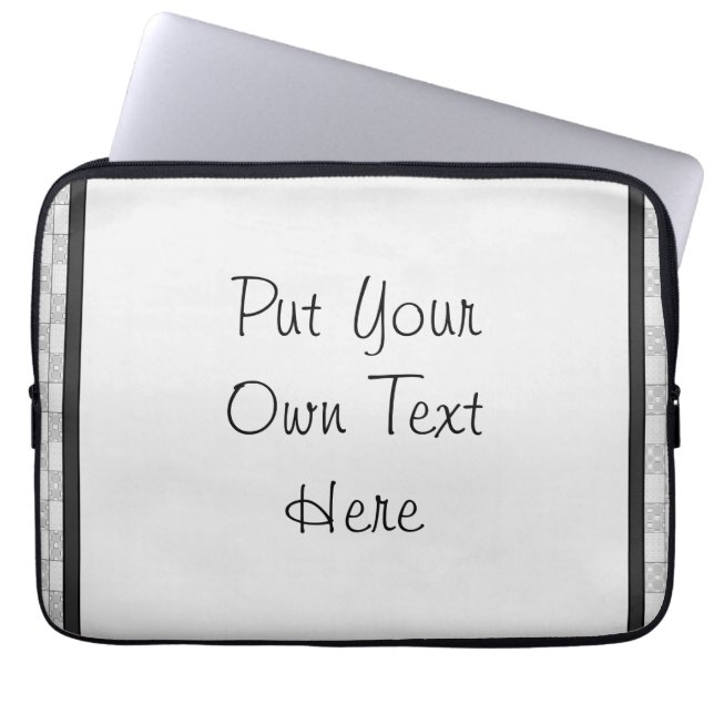 Grey Patchwork Pattern Laptop Sleeve (Front)