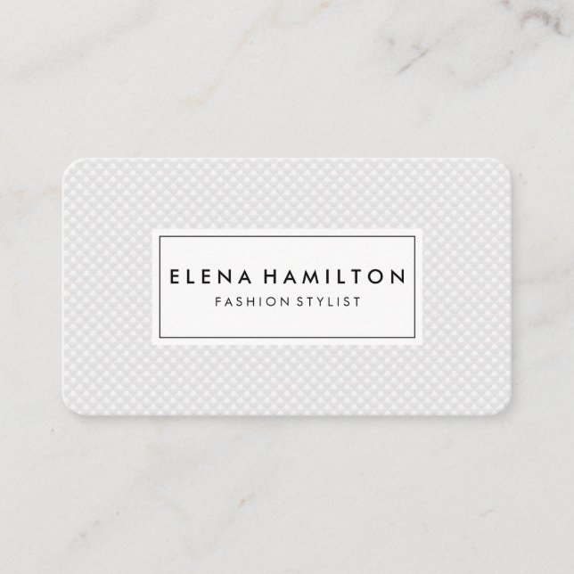 Grey Pattern Business Card (Front)