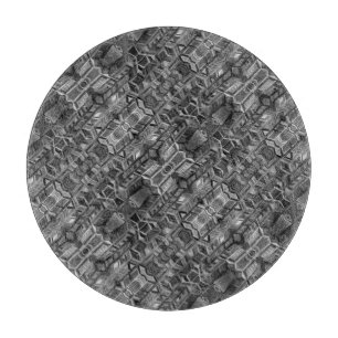 Grey Pattern Glass Cutting Board