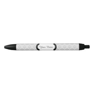 Grey Pattern Personalised Pen