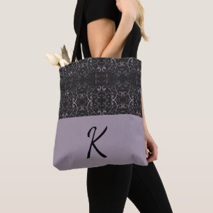 Grey Pattern Personalised Tote Bag