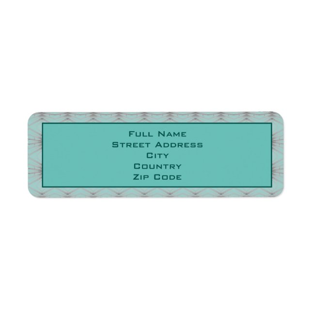 Grey patterned design with teal (Front)
