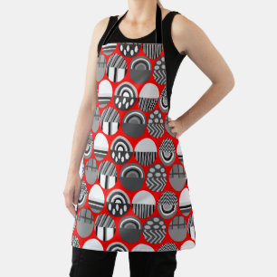 Grey Patterned Ovals Apron