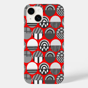 Grey Patterned Ovals  Case-Mate iPhone 14 Case