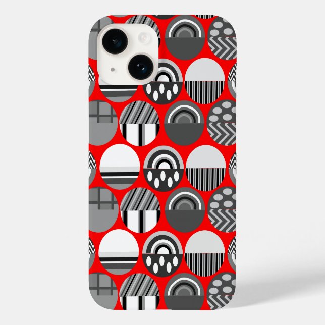 Grey Patterned Ovals  Case-Mate iPhone Case (Back)