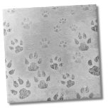Grey Paw Pattern Tile<br><div class="desc">The captivating paw print pattern in this design has a unique rough aesthetic to it with an overall colouring of white and light grey contrasts. This striking interplay of mixed paw prints adds a touch of rustic charm to the overall aesthetic. Whether you are a pet lover or owner, or...</div>