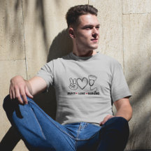 Grey Peace Love Nursing Appreciation