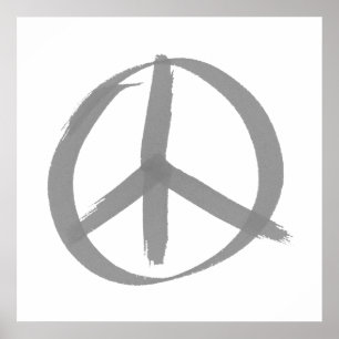 Grey Peace Sign