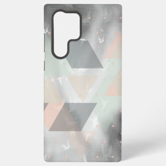Grey, Peach and Green Trendy Pattern Samsung Galaxy Case