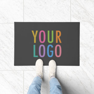 Grey Personalised Doormat Company Logo Welcome Mat