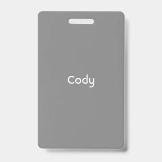 Grey Personalised ID Badge