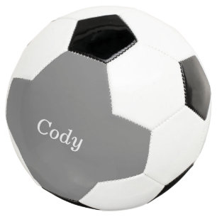 Grey Personalised Soccer Ball