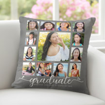 Grey Photo Collage Graduation K–12 Modern Script