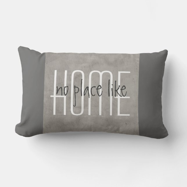 grey pillow with quote home decor (Front)
