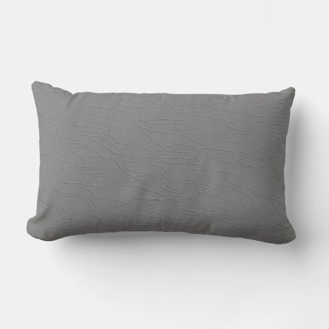 Grey Pillow with random grey lines, engraved (Front)