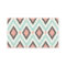 Grey Pink and Mint Tribal Ikat Chevron