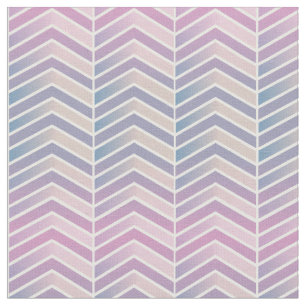 Grey, Pink and slate Gradient Chevron Fabric